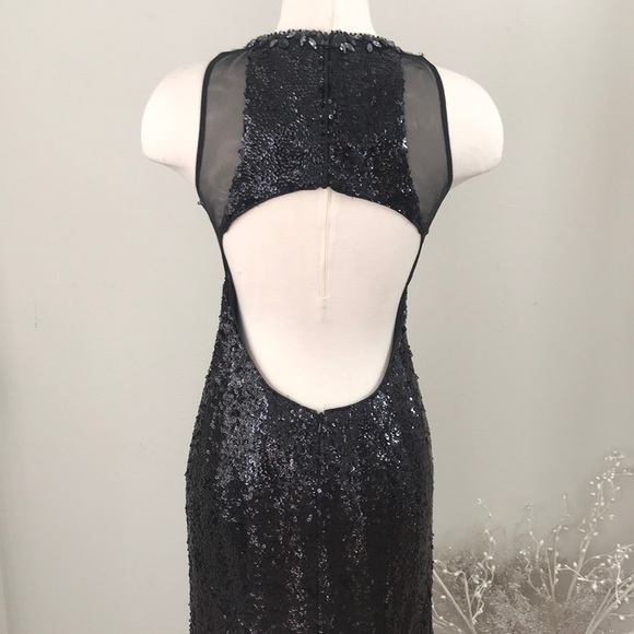 Platinum Label Black Sequin backless Dress NWOT - Picture 6 of 6